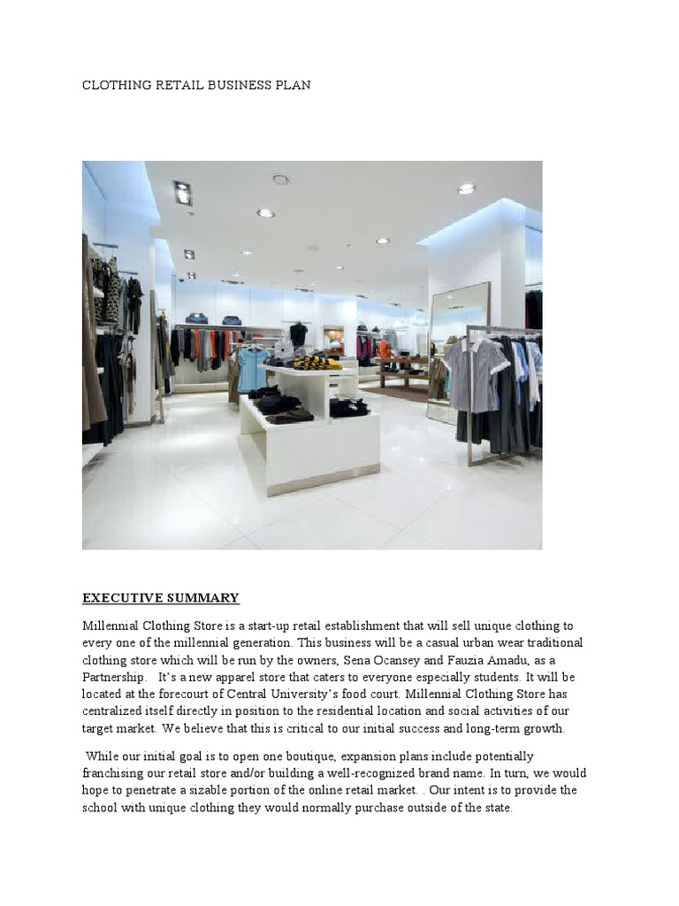 Clothing Retail Business Plan | Download Free PDF | Retail | Marketing