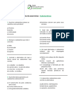 Lista de exercícios sobre substantivos