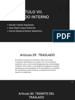 Capítulo Vii. Traslado Interno