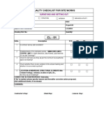 Surveying & Setting Out Checklist