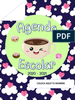 Agendita Kawaii Portada Editable