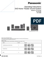 Operating Instructions DVD Home Theater Sound System: Model No. SC-XH160 SC-XH100 SC-XH60
