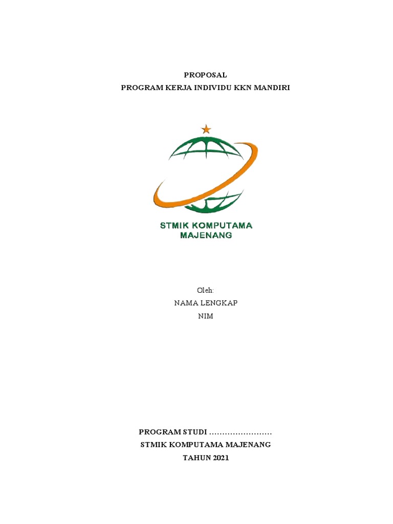Proposal KKN Mandiri STMIK 2021 | PDF | Seni