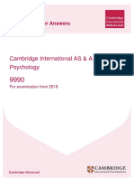 Cambridge International AS & A Level Psychology: Specimen Paper Answers