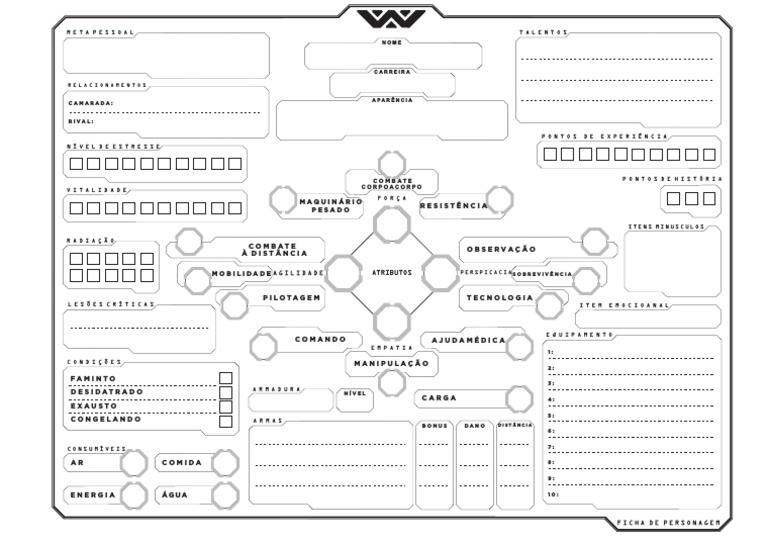 Atributos para Ficha de RPG Alien | PDF