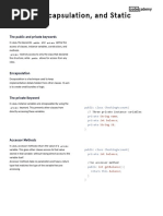 Learn Java - Access, Encapsulation, and Static Methods Cheatsheet - Codecademy