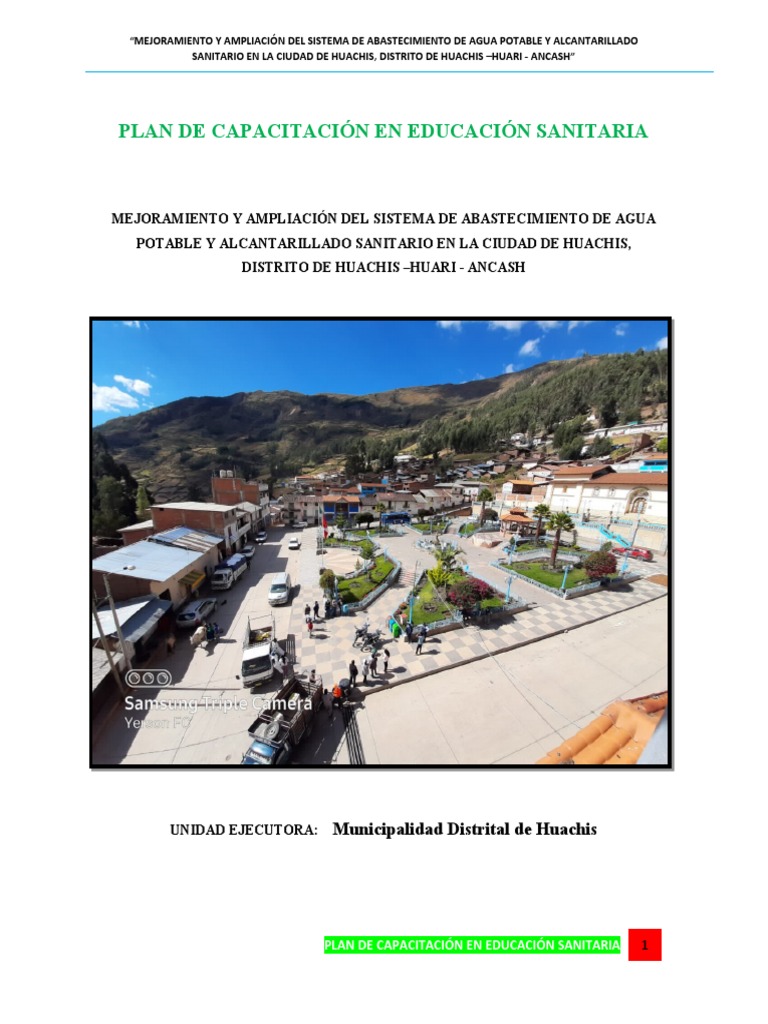 Plan de Educacion Sanitaria | PDF | Agua | Saneamiento