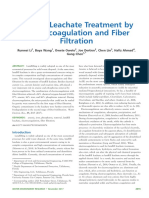 Landfill Leachate Treatment by Electrocoagulation and Fiber Filtration