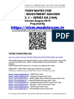 Nism Investment Adviser Level1 Study Notes