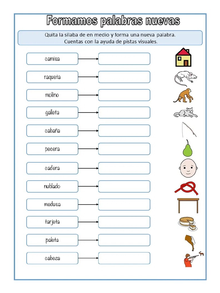 P2 Fichas Formamos Nuevas Palabras | PDF