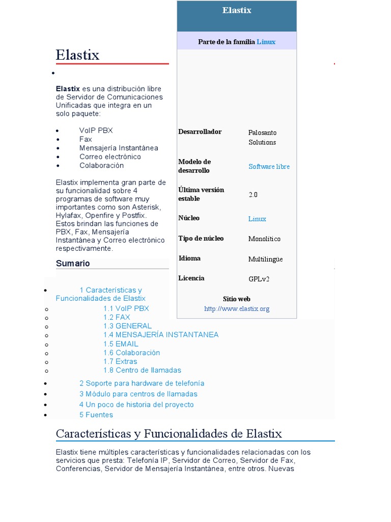 Elastix | PDF | Informática | Ingeniería de software
