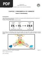 Chapter 1: Fundamentals of Chemistry: Lesson 3: Stoichiometry