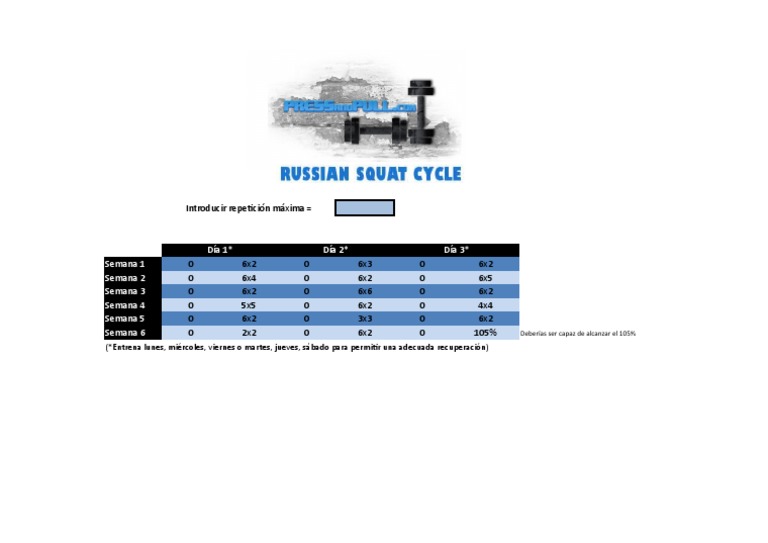 Russian Squat Trainingsplan Pdf – QEFA