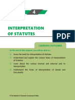 Interpretation of Statutes: Learning Outcomes