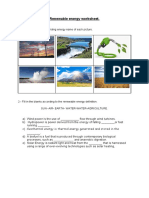 Renewable Energy Worksheet.: 1. Write The Corresponding Energy Name of Each Picture