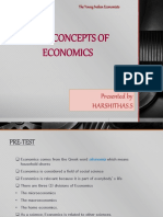 Basic Concepts of Economics: Presented by Harshithas.S