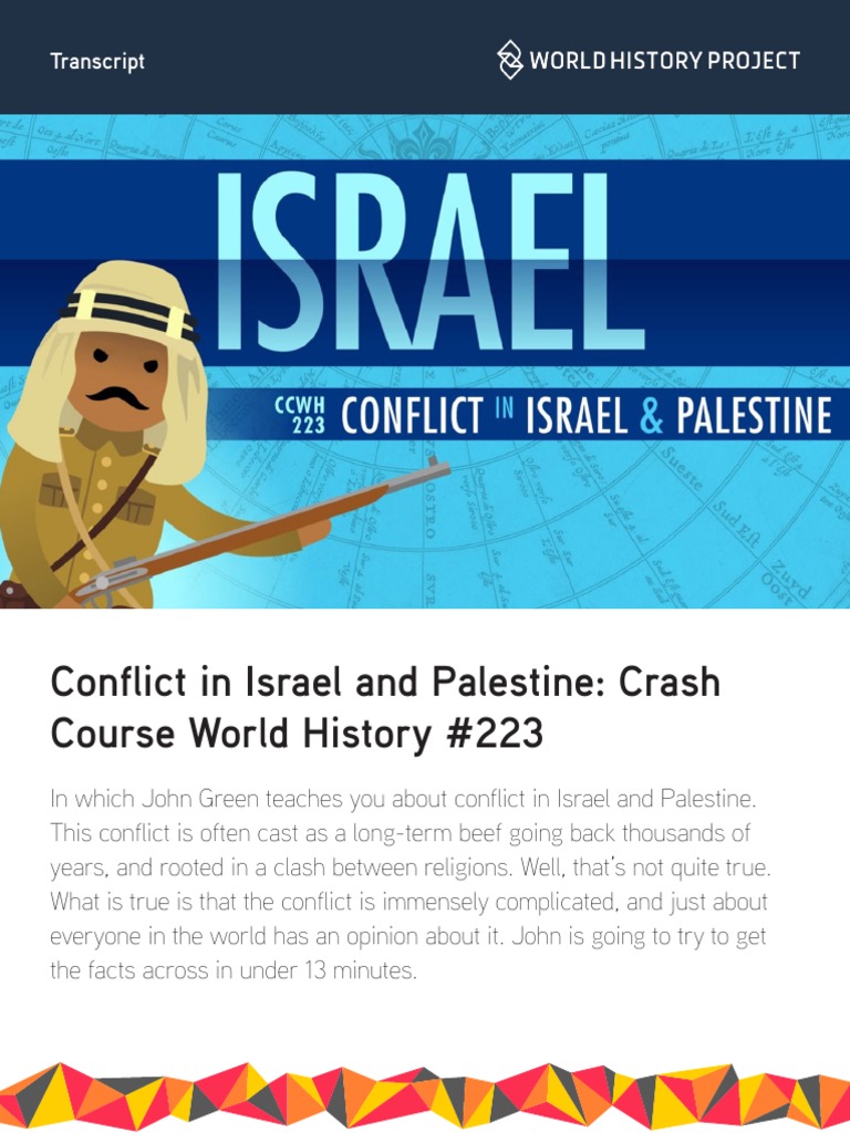 Conflict in Israel and Palestine: Crash Course World History #223 | PDF ...