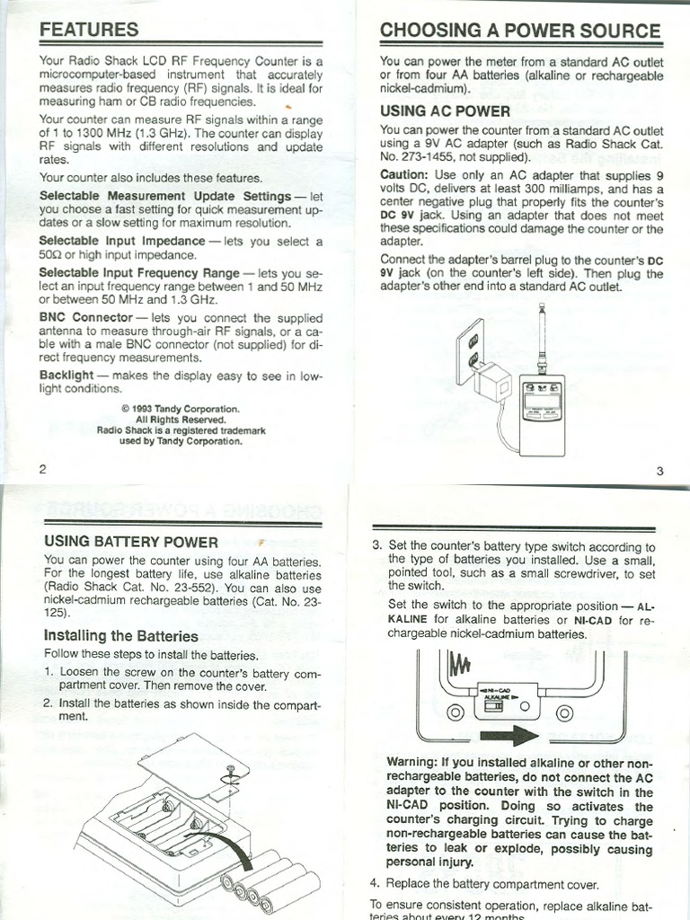 Radio Shack 22-305 | PDF