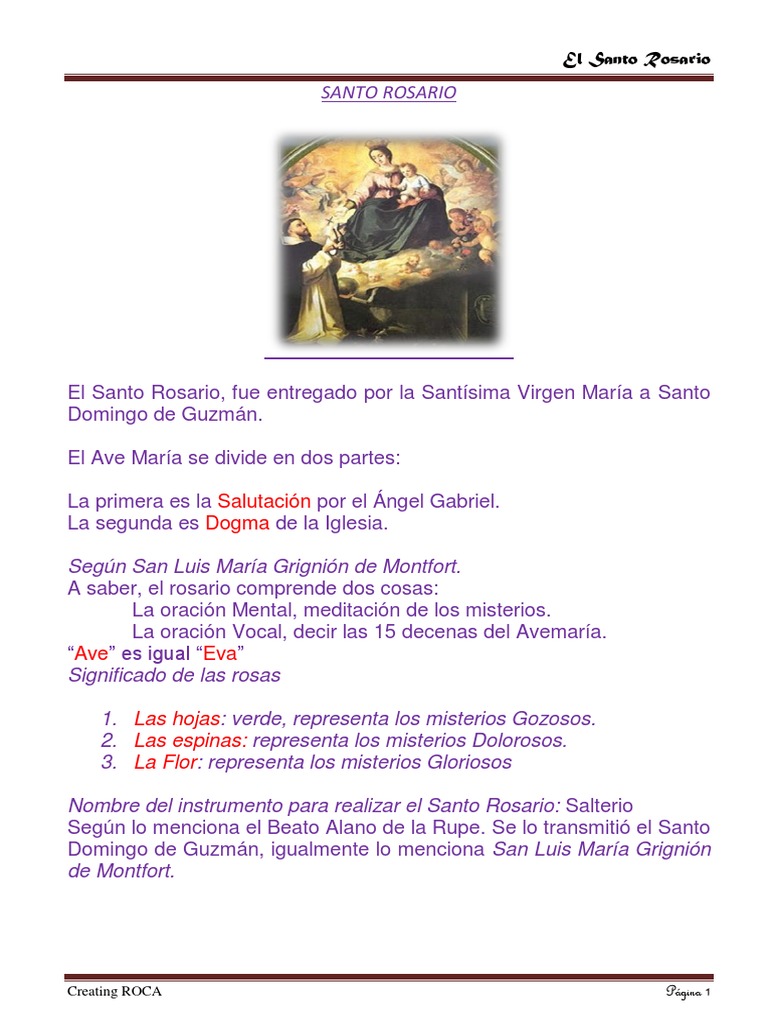 Santo Rosario Normal FSSPX | PDF | María, madre de Jesús | orador del Señor