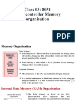 Class 03: 8051 Microcontroller Memory Organisation