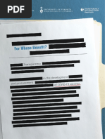 For Whose Benefit Transparency International