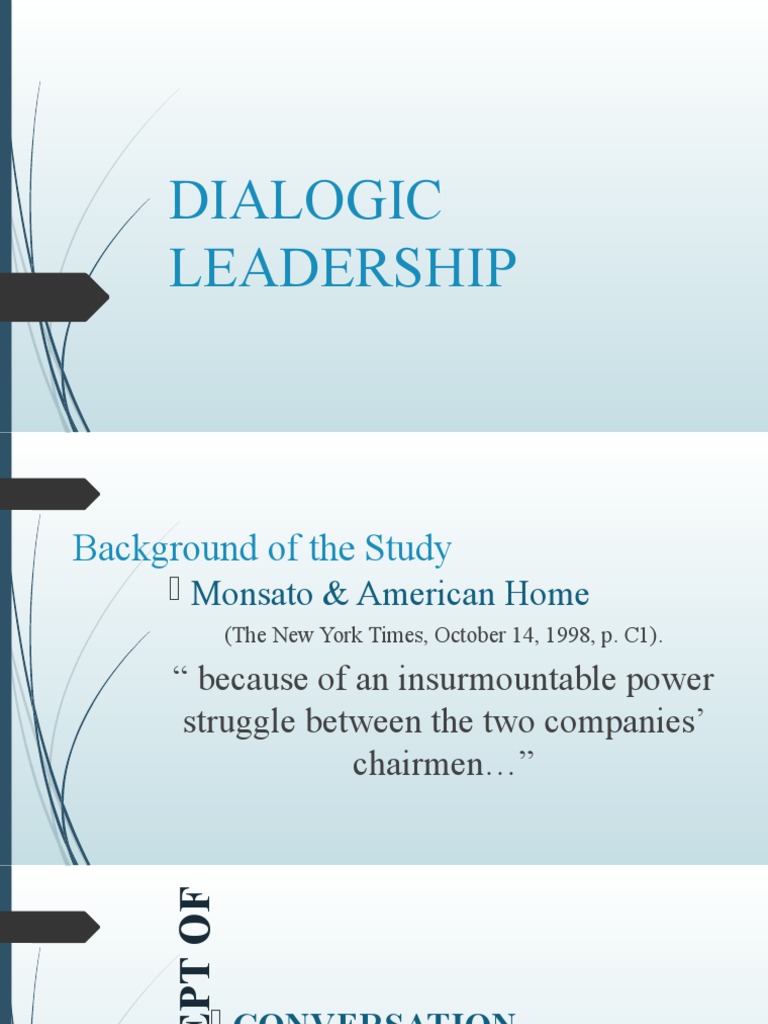 Dialogic Leadership: Enhancing Conversations | PDF