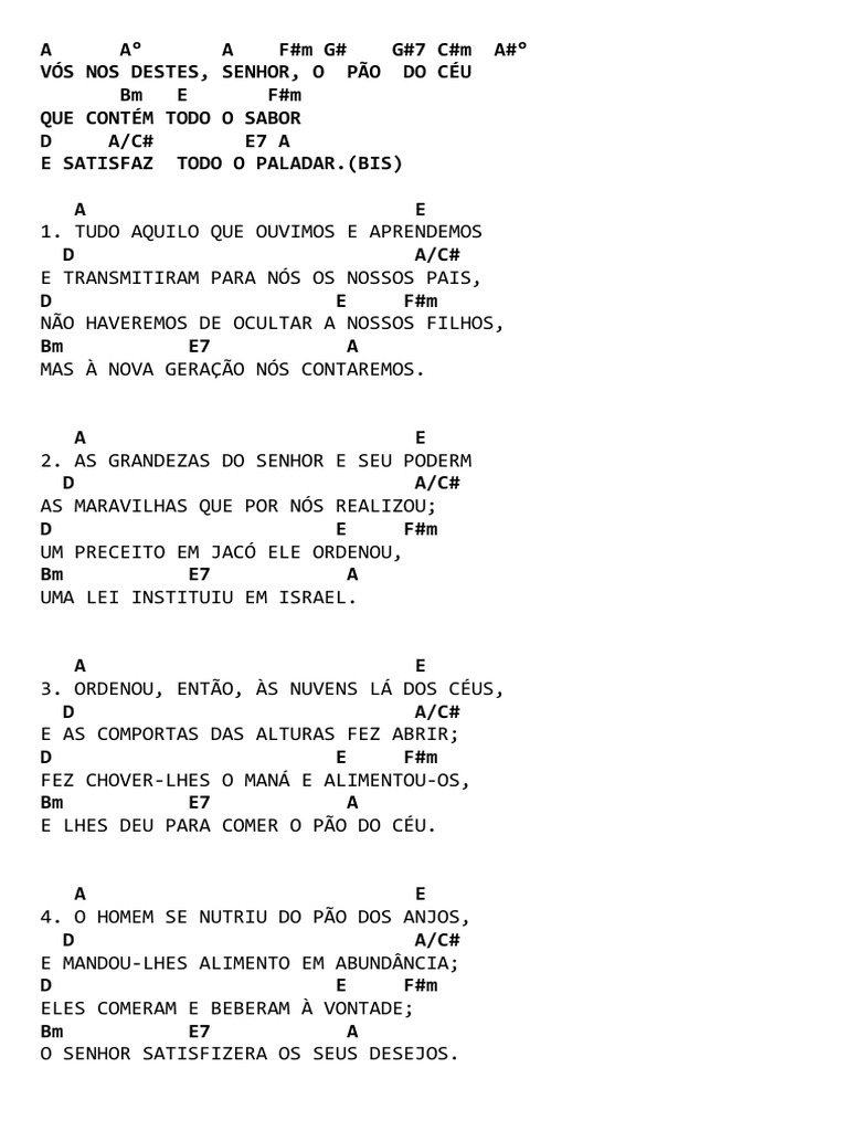 Pão do Céu: Letra e Significado | PDF