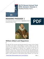 IELTS Reading Practice Test 1: William Gilbert and Magnetism