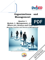 Organizations and Management: Quarter 1 Module 1: Management, A Practice