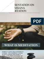 Presentation On Vipassana Meditation: by Kamalesh