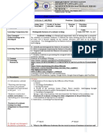 Simplified COT 2 Distinguish Features of Academic Writing