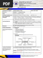 English 7 4th Quarter Week 1 Detailed Lesson Plan | PDF | Question | Word