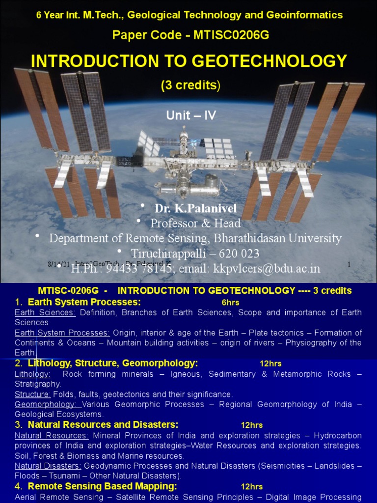 Intro to Geotechnology Course | PDF | Remote Sensing | Global ...