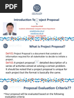 Introduction To Project Proposal: Amjad Khan Khalil Academic Administrator Computer Science Department