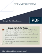 Hospital Information System: Group 6 - The 3 Bloodsuckers