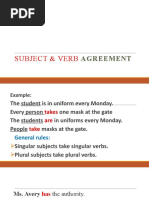 Subject & Verb: Agreement