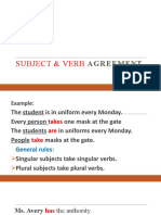 Subject & Verb: Agreement