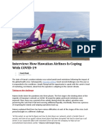Interview: How Hawaiian Airlines Is Coping With COVID-19: Taking On The Challenge