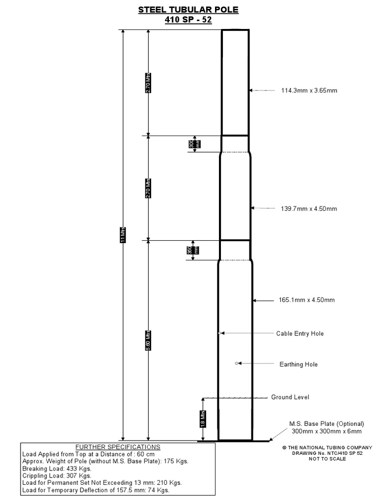 © The National Tubing Company Drawing No. Ntc/410 SP 52 Not To Scale | PDF