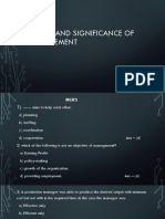 Nature and Significance of Management