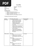 lesson plan adjective