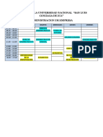 Horario de La Universidad Nacional