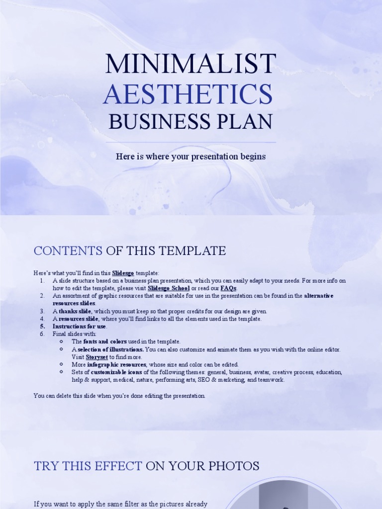 aesthetics business plan