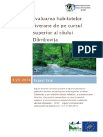 Evaluarea Habitatelor Riverane de Pe Cursul Superior Al Râului Dâmbovița
