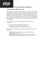 5G NR Grant Free Dynamic Scheduling Transmission Without Grant