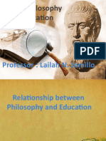 Ed 96 Philosophy of Education: Professor: Lailah N. Jomillo