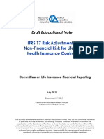 IFRS 17 Risk Adjustment For Non-Financial Risk For Life and Health Insurance Contracts