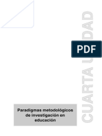 Paradigmas Metodológicos de Investigación en Educación