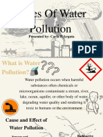 Types of Water Pollution: Presented By: Carla P. Arguta