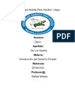 Tarea VIII de Imtroduccion Al Derecho Privado.